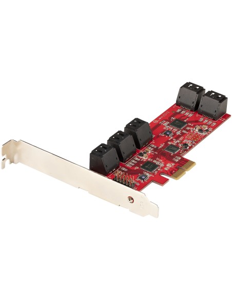 StarTech.com Tarjeta PCIe Controladora SATA de 10 Puertos - Tarjeta de Expansión PCI Express SATA - 6Gbps - Perfil