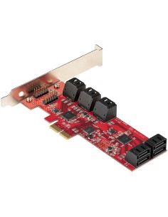 StarTech.com Tarjeta PCIe Controladora SATA de 10 Puertos - Tarjeta de Expansión PCI Express SATA - 6Gbps - Perfil 2