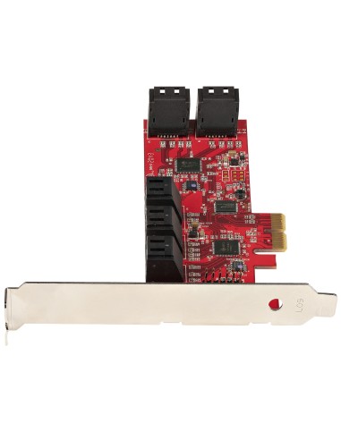 StarTech.com Tarjeta PCIe Controladora SATA de 10 Puertos - Tarjeta de Expansión PCI Express SATA - 6Gbps - Perfil