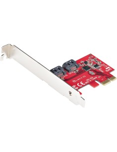 StarTech.com Tarjeta PCIe SATA - Tarjeta PCI Express Controladora de 2 Puertos SATA de 6Gbps - de Perfil Completo o Bajo -
