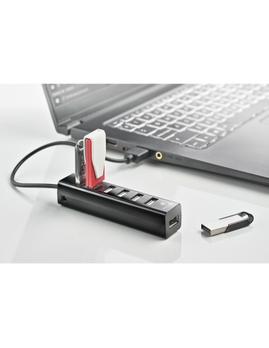NGS IHUB7 TINY USB 2.0 480 Mbit s Negro