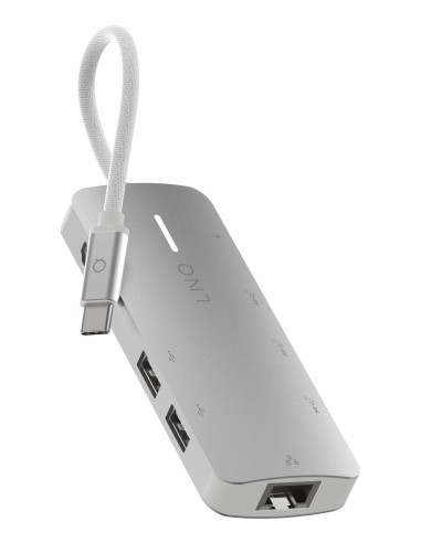 LINQ 8in1 Pro USB-C 10Gbps Multiport Hub with 4K HDMI, Ethernet and Card Reader