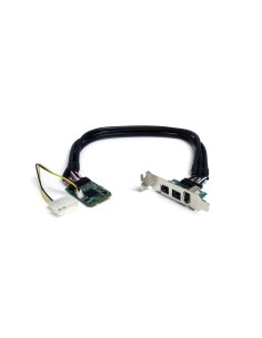 StarTech.com Adaptador Tarjeta Mini PCI Express PCIe FireWire 2 Puertos 1394b FW800 1 Puerto 1394a FW400
