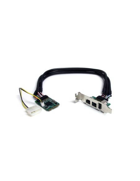 StarTech.com Adaptador Tarjeta Mini PCI Express PCIe FireWire 2 Puertos 1394b FW800 1 Puerto 1394a FW400