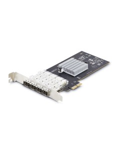 StarTech.com Tarjeta PCIe 2.1x2 (Compatible con x4, x8 y x16) de Red de Fibra Óptica Cobre Ethernet 1Gb SFP de 4 Puertos -