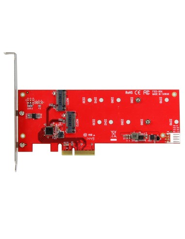 StarTech.com Tarjeta Controladora M.2 PCI Express para 2 SSD