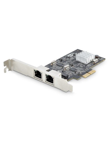 StarTech.com Tarjeta PCI Express de Red Ethernet 2 Puertos NBASE-T 2,5G - NIC I225-V - Tarjeta de Red de 2 Puertos para
