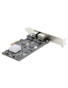 StarTech.com Tarjeta PCI Express de Red Ethernet 2 Puertos NBASE-T 2,5G - NIC I225-V - Tarjeta de Red de 2 Puertos para 2