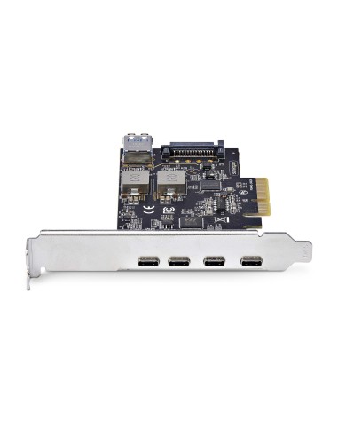 StarTech.com Tarjeta PCIe de 5 Puertos USB de 10Gbps 4x USB-C   1x USB-A - Hub Concentrador Interno USB 3.2 de 10Gbps - Tarjeta