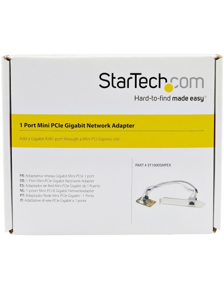 StarTech.com Adaptador Tarjeta de Red NIC Mini PCI Express PCI-e PCIe 1 Puerto Gigabit Ethernet RJ45