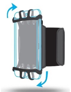 Mobilis ARM BAND 4-6IN . funda para teléfono móvil 15,2 cm (6") Brazalete caso Negro