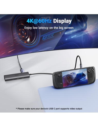 Ugreen REVODOK 6-IN-1 4K@60HZ HDMI ETH DOCK Acoplamiento Base Gris