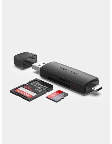 Vention Lector de Tarjetas Externo CLKB0  USB 3.0 y USB Tipo-C
