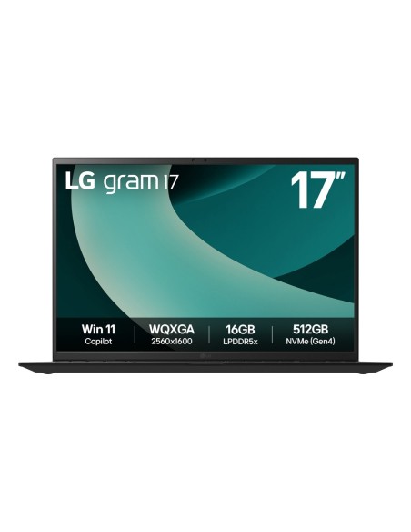 LG Gram 17Z90T Intel Core Ultra 7 255H Portátil 43,2 cm (17") WQXGA 32 GB LPDDR5x-SDRAM 1 TB SSD Wi-Fi 7 (802.11be) Windows 11