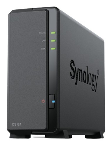 Synology DiskStation DS124 servidor de almacenamiento NAS Escritorio Realtek RTD1619B 1 GB DDR4 0 TB DiskStation Manager Negro