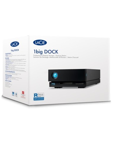 LaCie 1big Dock disco duro externo 24 TB 7200 RPM 3.5" USB Type-A   USB Type-C 3.2 Gen 1 (3.1 Gen 1) Negro