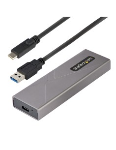 StarTech.com Caja Externa de Aluninio USB-C 10Gbps a NVMe M.2 o SSD M.2 SATA - Sin Herramientas para SSD M.2 NGFF PCIe SATA - 2