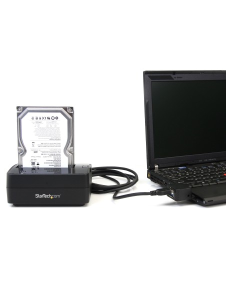 StarTech.com Docking Station USB 3.0 (5Gbps) a SATA de 1 Bahía para Disco Duro - Base USB 3.0 (5Gbps) para Discos Duros SSD de