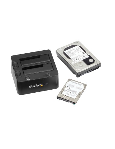 StarTech.com Docking Station de 2 Bahías USB 3.0 a SATA - Base de Acoplamiento USB de Discos Duros SSD SATA I II III de
