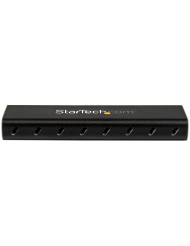 StarTech.com Caja USB 3.0 (5Gbps) a SSD M.2 de Aluminio con UASP - Negro - SATA NGFF M.2 con B Key y B+M Key - Caja Portátil