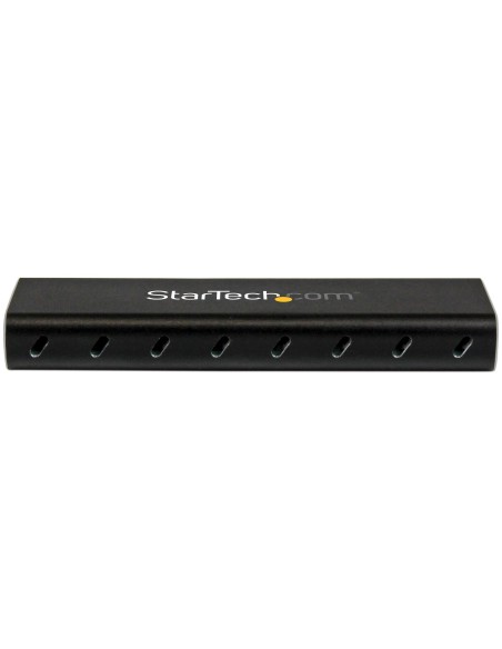 StarTech.com Caja USB 3.0 (5Gbps) a SSD M.2 de Aluminio con UASP - Negro - SATA NGFF M.2 con B Key y B+M Key - Caja Portátil