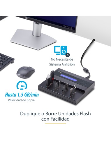 StarTech.com Clonador Autónomo 1 7 para Memorias USB - Copiador de Unidades de Memoria USB - Copia Sector por Sector de Sistema