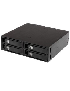 StarTech.com Backplane Rack Móvil 5,25 Pulgadas a 4 Unidades 2,5 SATA SAS
