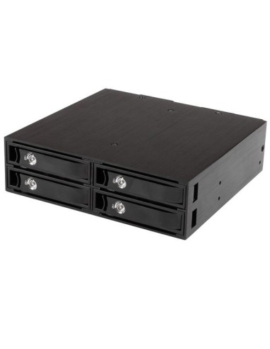 StarTech.com Backplane Rack Móvil 5,25 Pulgadas a 4 Unidades 2,5 SATA SAS