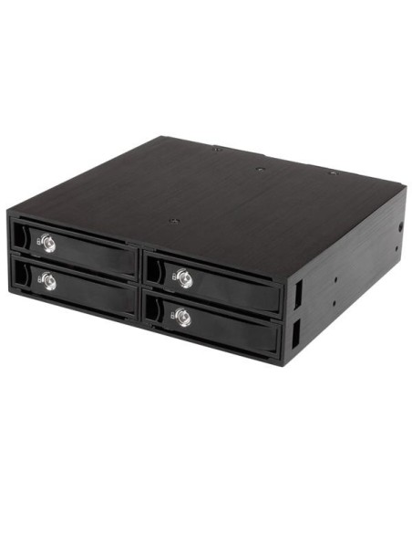 StarTech.com Backplane Rack Móvil 5,25 Pulgadas a 4 Unidades 2,5 SATA SAS