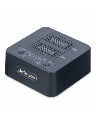 StarTech.com Dock Duplicador Clonador Autónomo 1 1 de Unidad SSD NVMe M.2 - 90GBpm - USB-C 3.2 de 20Gbps - Docking Station USB