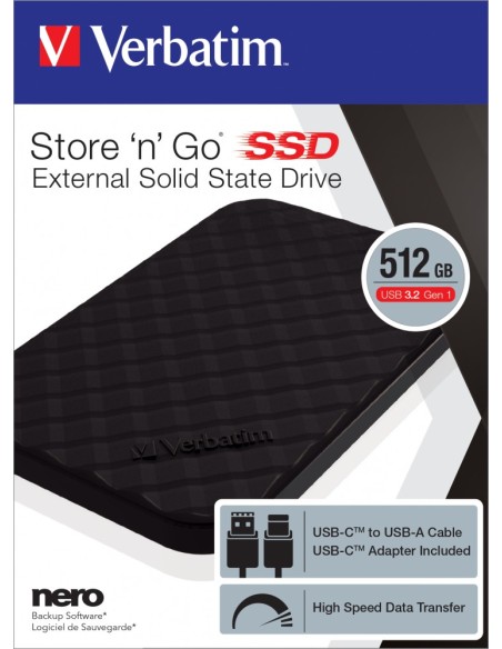 Verbatim SSD Store 'n' Go portátil USB 3.2 GEN 1 de 512 GB