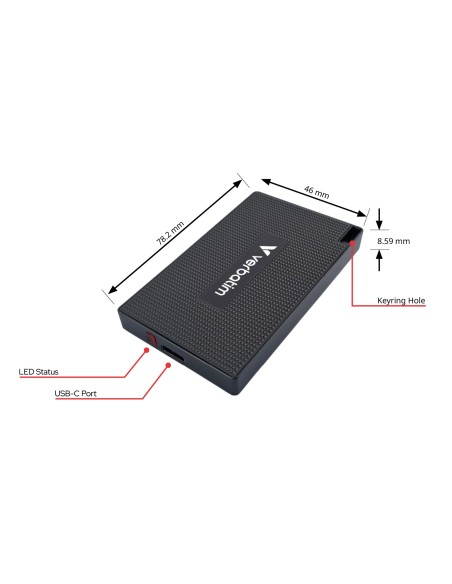 Verbatim 32031 unidad externa de estado sólido 1 TB USB Tipo C USB 3.2 Gen 2x2 Gris