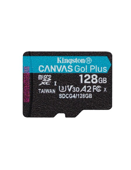 Kingston Technology 128GB microSDXC Canvas Go Plus Gen4 200R A2 U3 Paquete individual sin ADP