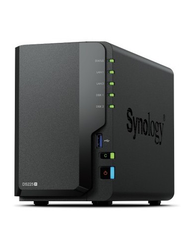 Synology DiskStation DS225+ 2 Bay NAS Escritorio Intel® Celeron® J4125 2 GB DDR4 Synology DSM Negro