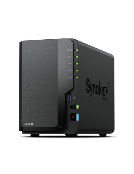 Synology DiskStation DS225+ 2 Bay NAS Escritorio Intel® Celeron® J4125 2 GB DDR4 Synology DSM Negro