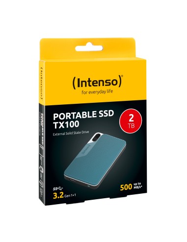 Intenso Lesen Schreiben bis zu 500 MB s 2TB USB Tipo C 3.2 Gen 1 (3.1 Gen 1) Azul, Gris