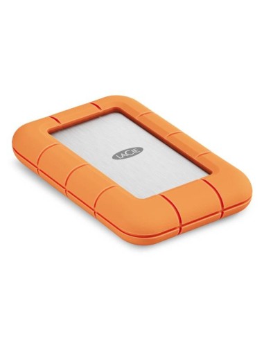 LaCie STND4000400 unidad externa de estado sólido Tecnología Thunderbolt (Rayo) 4 TB USB Tipo C USB4 Gen 3x2 Naranja, Acero