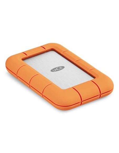 LaCie STND4000400 unidad externa de estado sólido Tecnología Thunderbolt (Rayo) 4 TB USB Tipo C USB4 Gen 3x2 Naranja, Acero