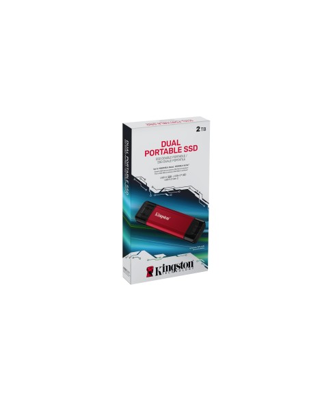 Kingston Technology 2TB Dual USB-A C Portable SSD, Up to 1050MB s USB 3.2 Gen 2